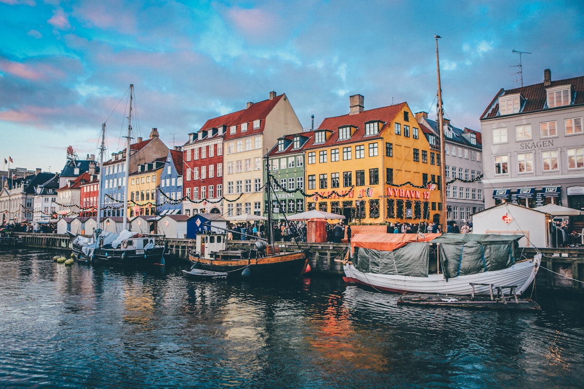 Historic Colorful Waterfront of Nyhavn Copenhagen, Denmark