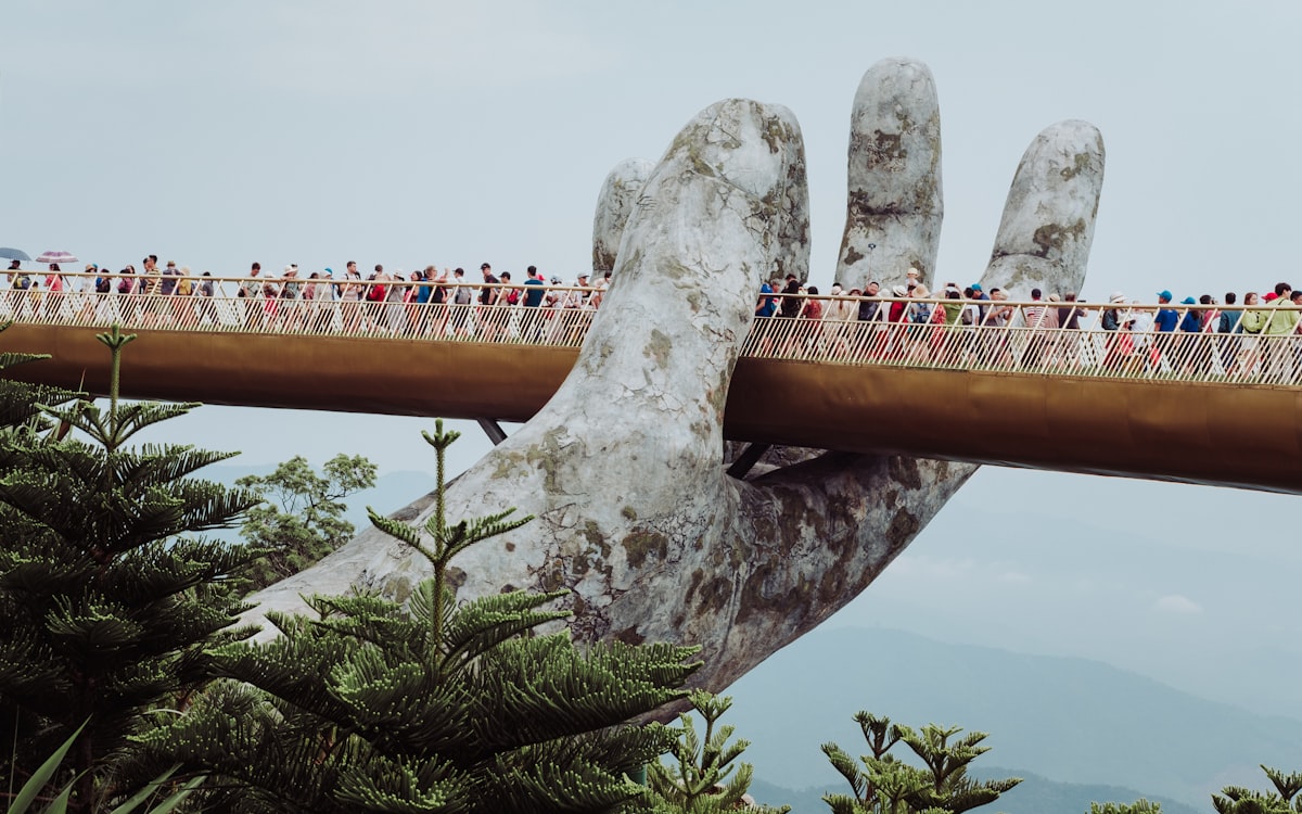 Iconic Golden Bridge in Da Nang, Vietnam